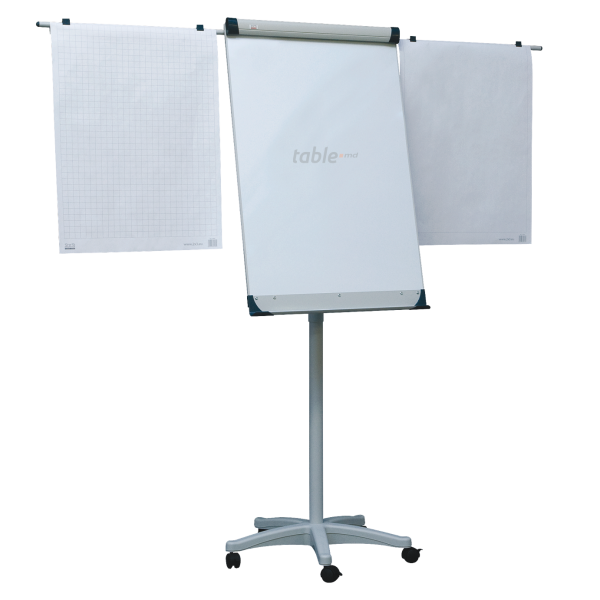 Flipchart clasic mobil cu brate laterale