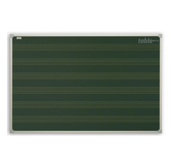 Tabla verde printata cu portativ muzical